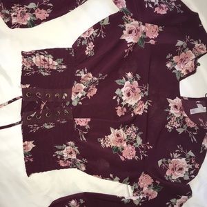 Cute Corset Floral Top